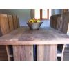 2.4m Reclaimed Teak Dining Table with 8 Vikka Dining Chairs - 3